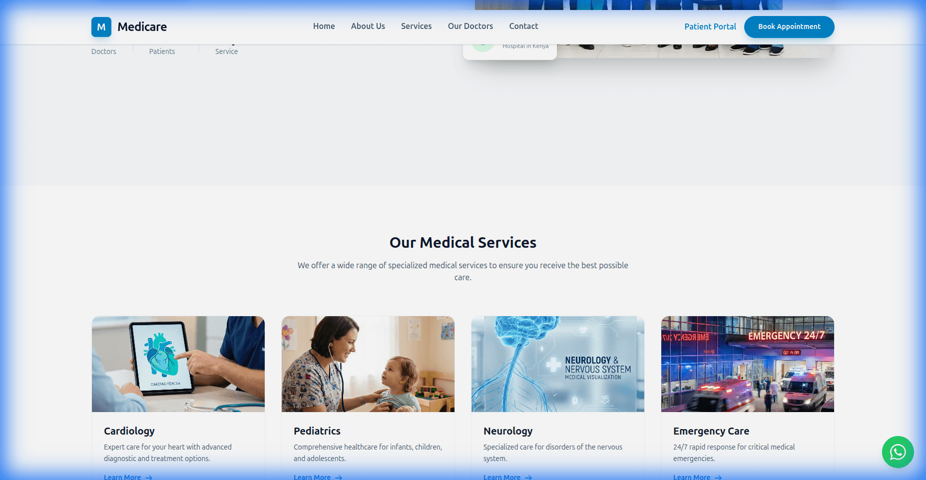 Screenshot of Medicare Hospital
